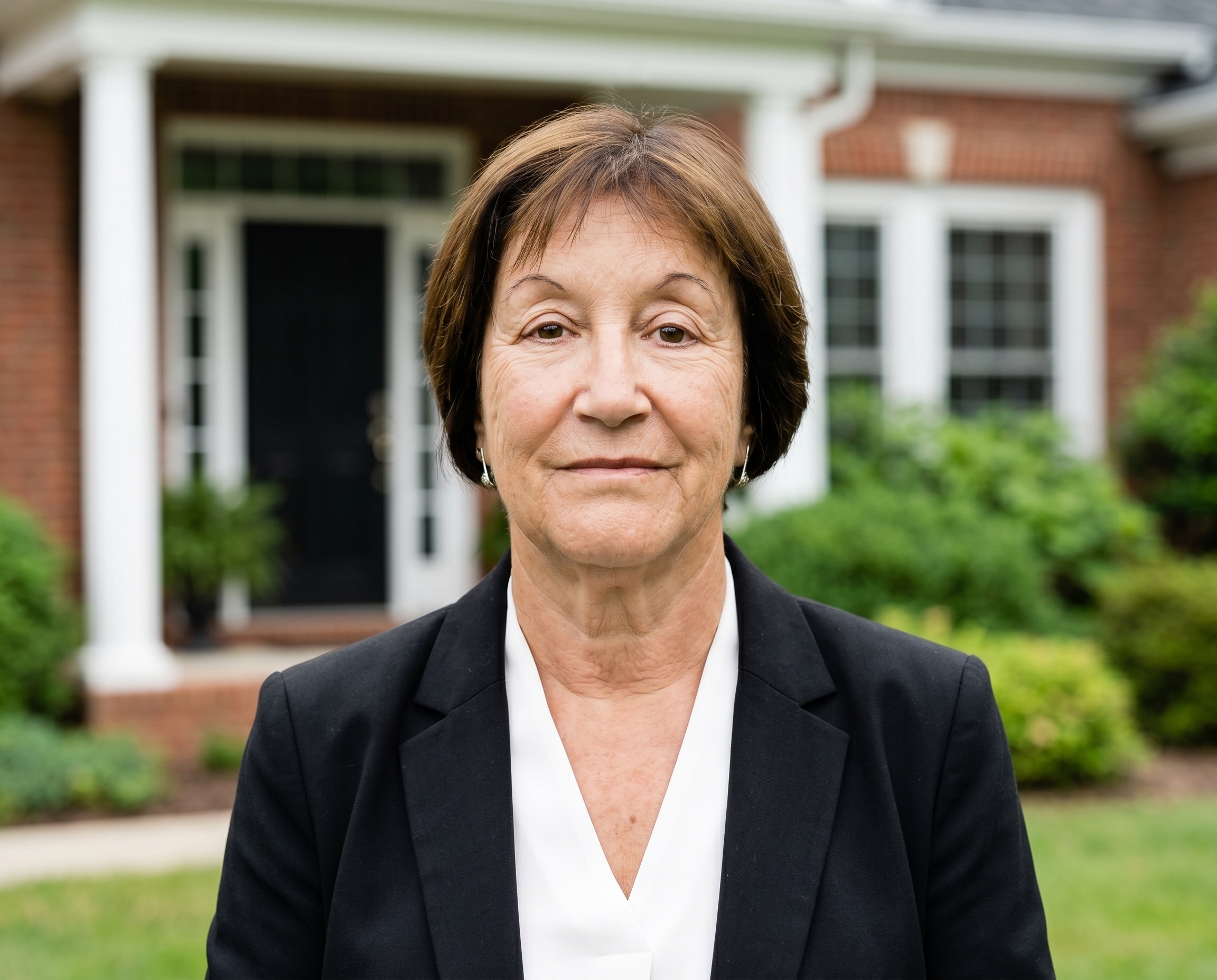Lydia, a real estate agent headshot in the brokerage one locked studio style